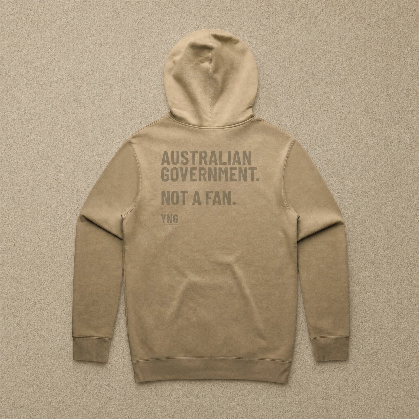 Australian Government. Not A Fan — Stencil Hoodie