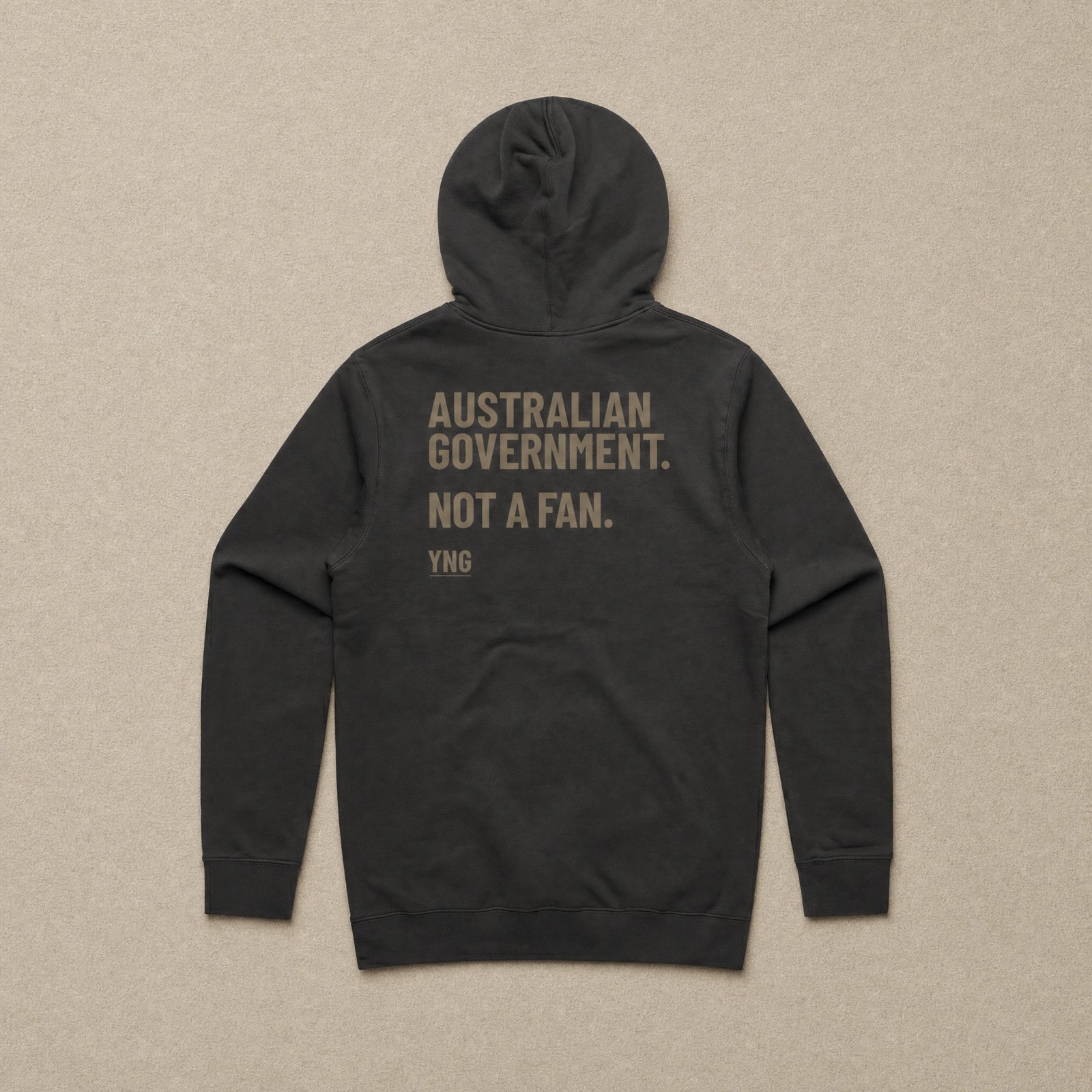 Australian Government. Not A Fan — Stencil Hoodie